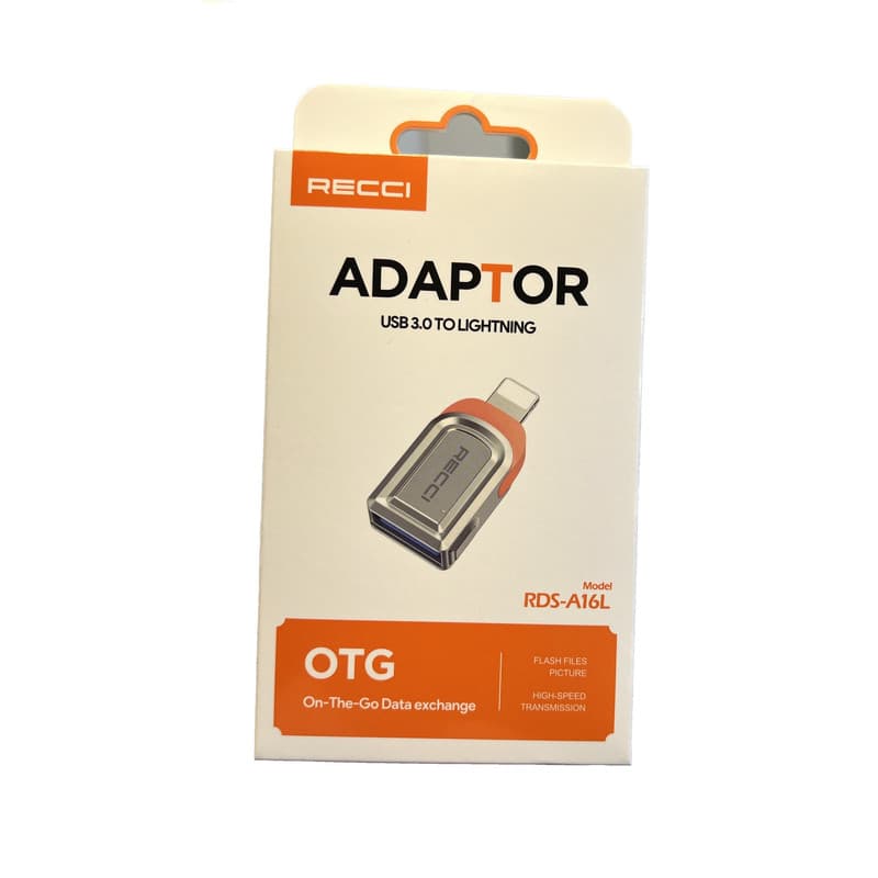 مبدل USB به لایتنینگ رسی مدل OTG RDS-A16L (فروش عمده و تک)