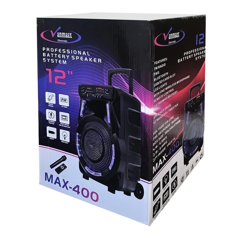 اسپیکر بلوتوثی قابل حمل وان مکس مدل MAX-400 — تصویر ۵