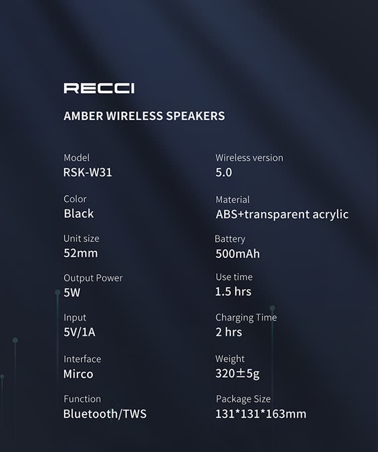 اسپیکر رسی مدل RSK-W31|RECCI RSKW31 — تصویر ۳