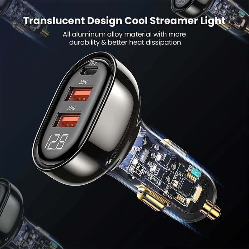 شارژر فندکی فست 95 وات هیسکا مدل HCC-326 — تصویر ۴
