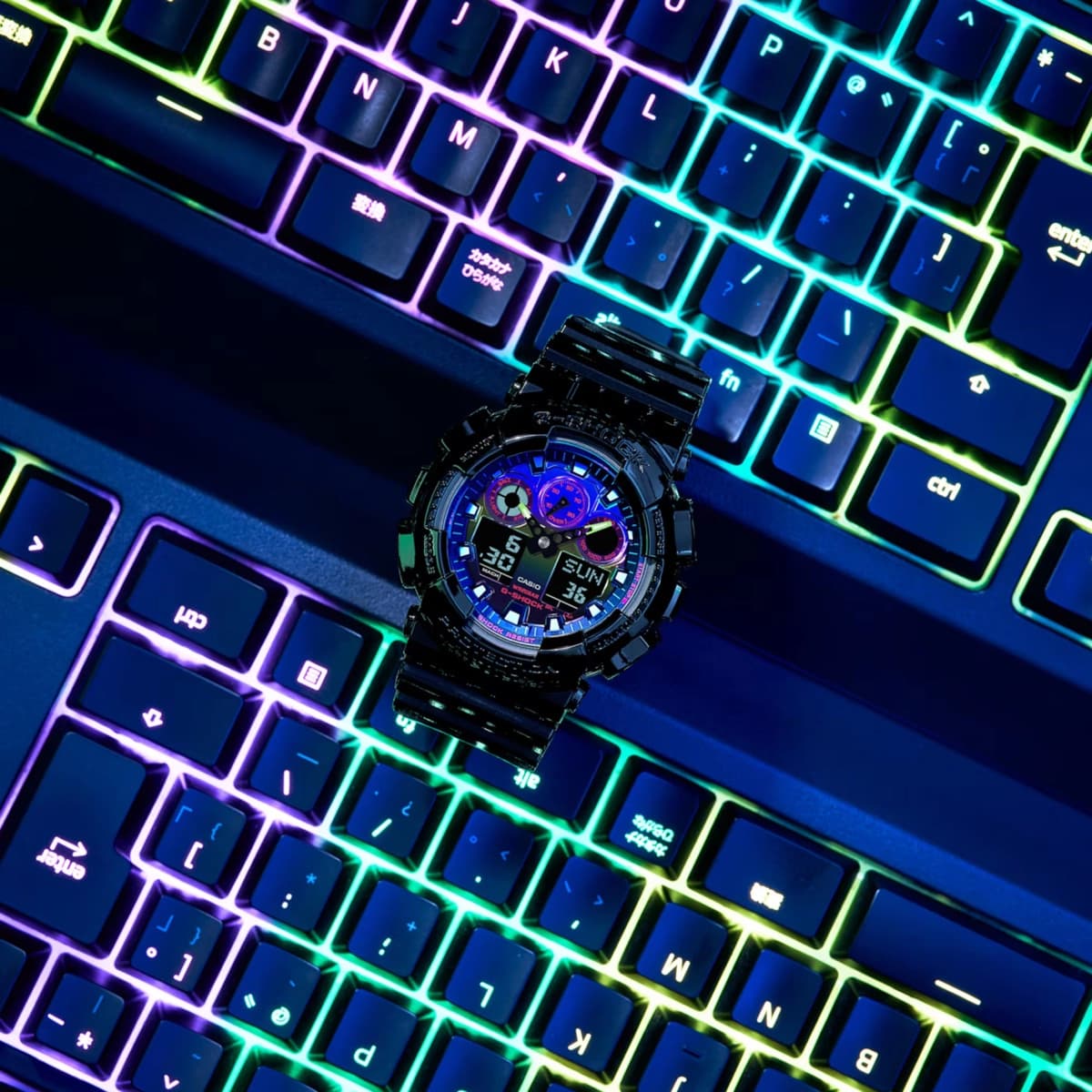 ساعت مچی مردانه کاسیو (GA-100RGB-1ADR) Casio G-Shock — تصویر ۹
