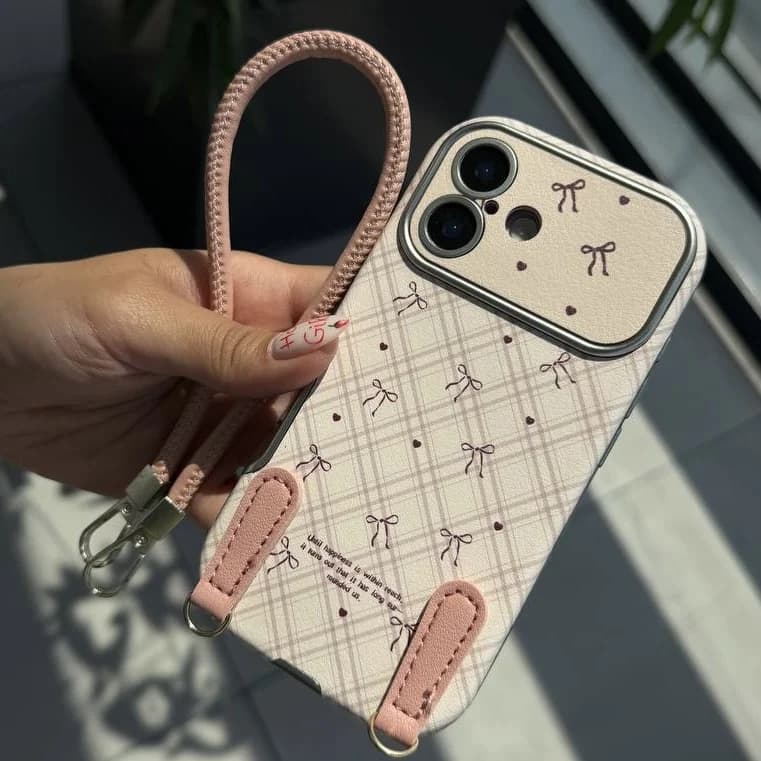قاب pink ribbon بند دار (آیفون)