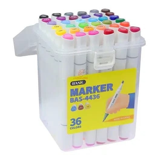 ماژیک راندو دو سر بیسیک 36 رنگ