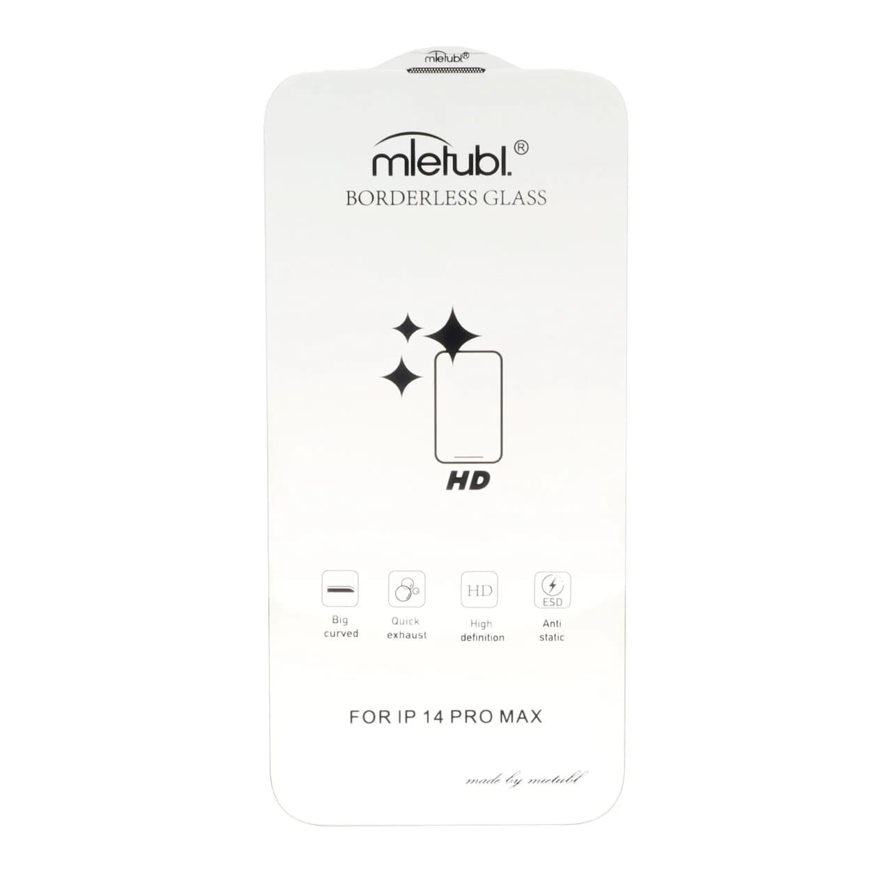 محافظ صفحه نمایش شیشه ای Mietubl ESD Anti Static بدون حاشیه Apple iPhone 14 Pro Max