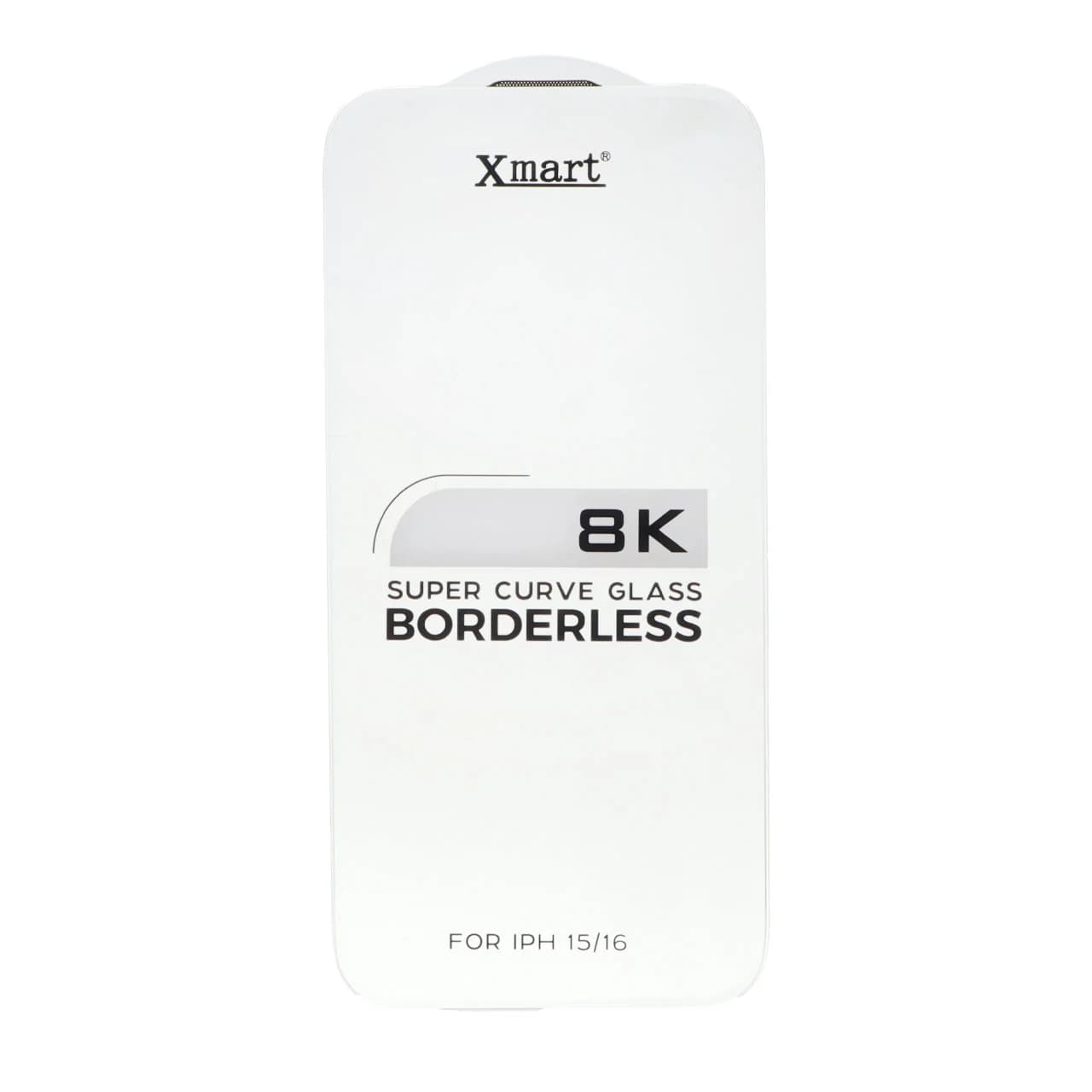 محافظ صفحه نمایش شیشه ای اورجینال بدون حاشیه XMART Super Curve 8K مدل Apple iPhone 16 / iPhone 15 / iPhone 14 Pro