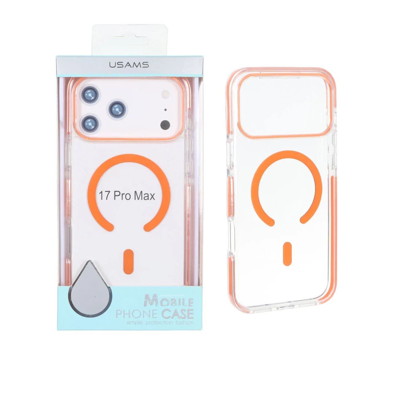 قاب اورجینال Usams پشت سخت شفاف MagSafe دور رنگی Apple iPhone 17 Pro Max / iPhone 18 Pro Max — تصویر ۲
