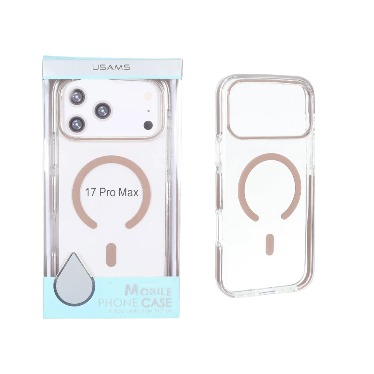 قاب اورجینال Usams پشت سخت شفاف MagSafe دور رنگی Apple iPhone 17 Pro Max / iPhone 18 Pro Max — تصویر ۳