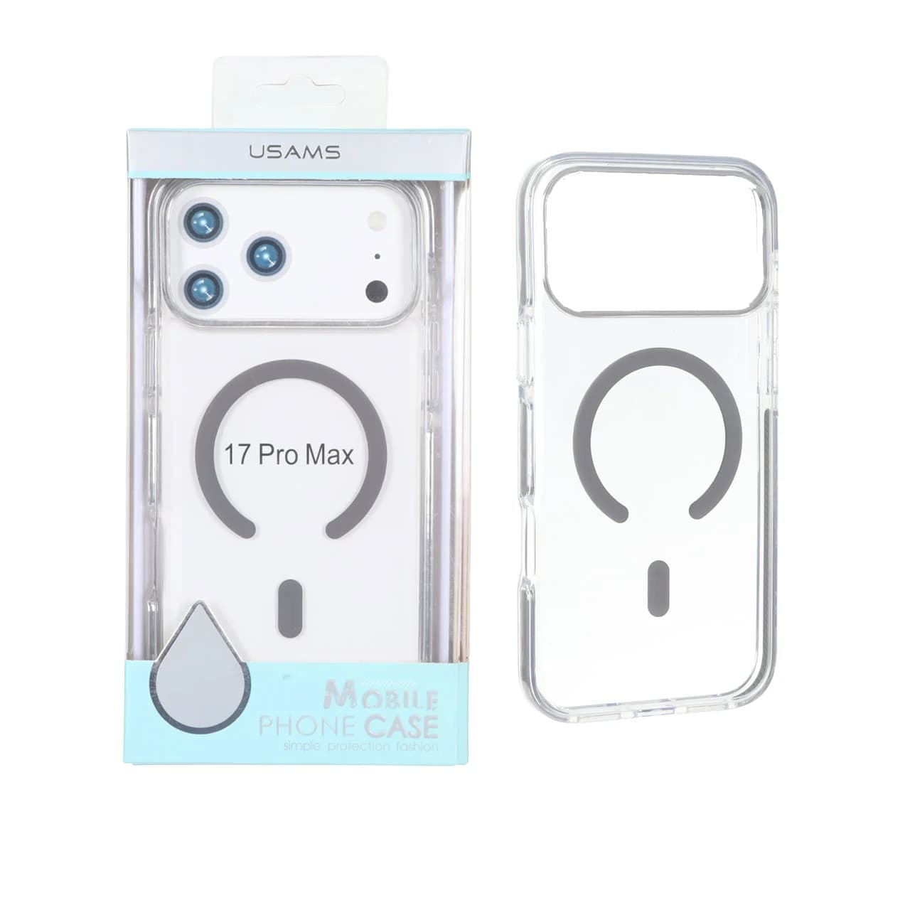 قاب اورجینال Usams پشت سخت شفاف MagSafe دور رنگی Apple iPhone 17 Pro Max / iPhone 18 Pro Max — تصویر ۴