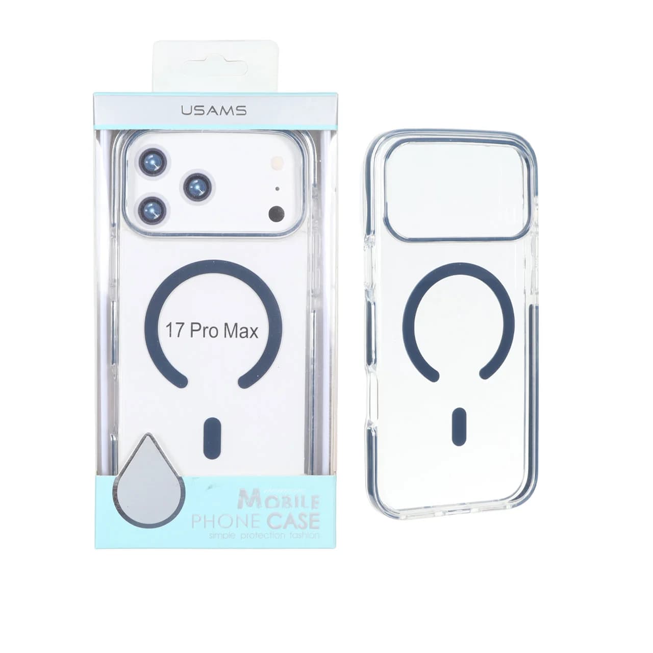 قاب اورجینال Usams پشت سخت شفاف MagSafe دور رنگی Apple iPhone 17 Pro Max / iPhone 18 Pro Max — تصویر ۵