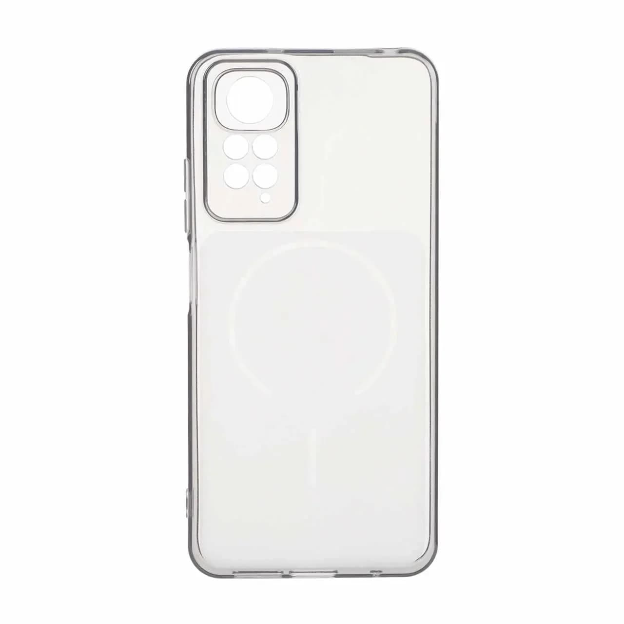 قاب ژله ای شفاف مستطیلی طرح مگ سیف محافظ لنزدار Xiaomi Redmi Note 11 4G / Redmi Note 11S
