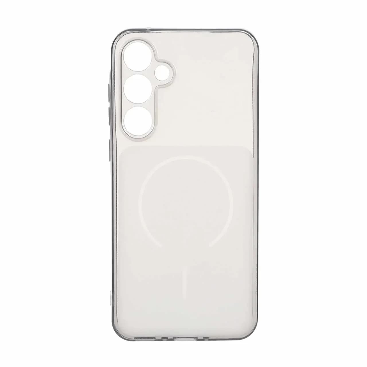 قاب ژله ای شفاف مستطیلی طرح مگ سیف محافظ لنزدار Samsung Galaxy A35