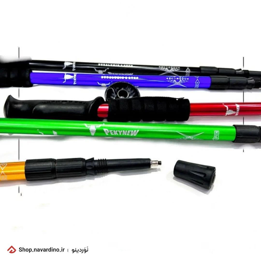 باتوم کوهنوردی پیچی کله گاوی آنتی شوک دار – Pekynew Antishock — تصویر ۸