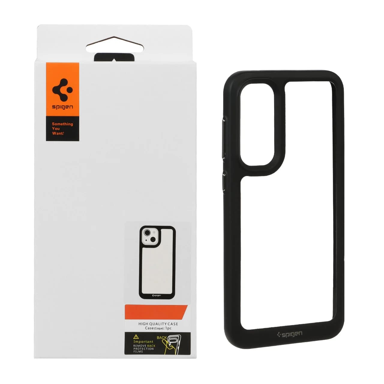 قاب اورجینال Spigen مدل Samsung Galaxy S23 FE – شفاف مشکی