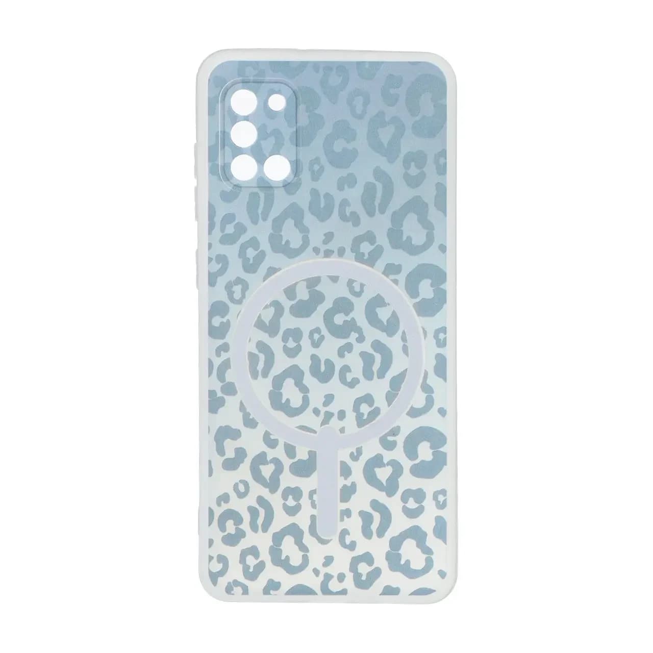 قاب ژله ای پلنگی طرح مگ سیف دور مات محافظ لنزدار Samsung Galaxy A31