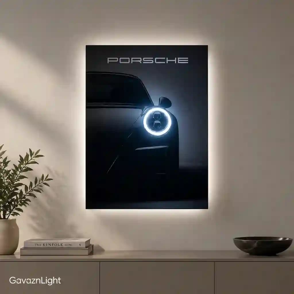 تابلو فتو نئون bmw پورشه