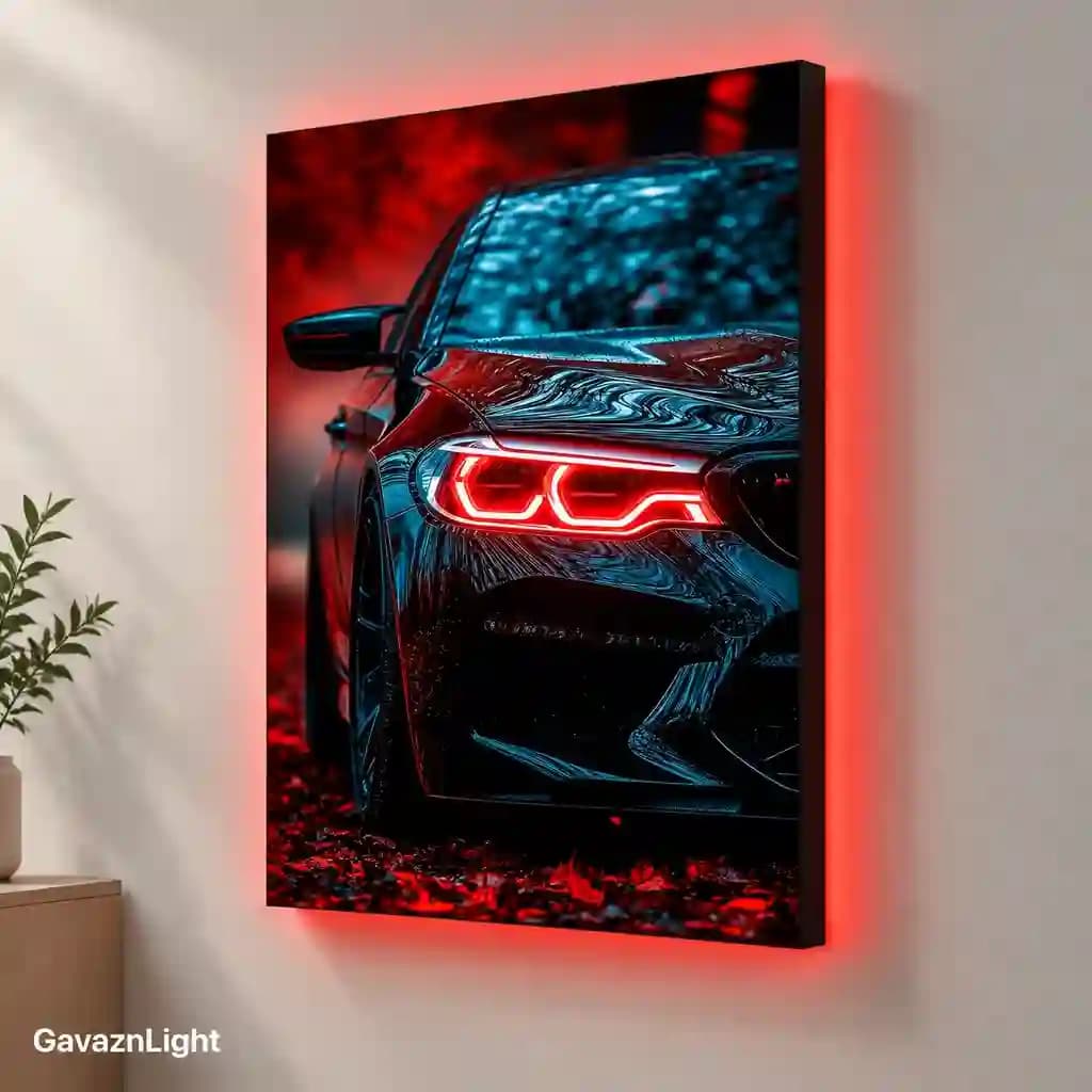 تابلو فتو نئون bmw مشکی