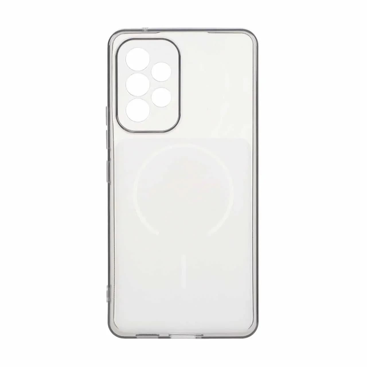 قاب ژله ای شفاف مستطیلی طرح مگ سیف محافظ لنزدار Samsung Galaxy A53