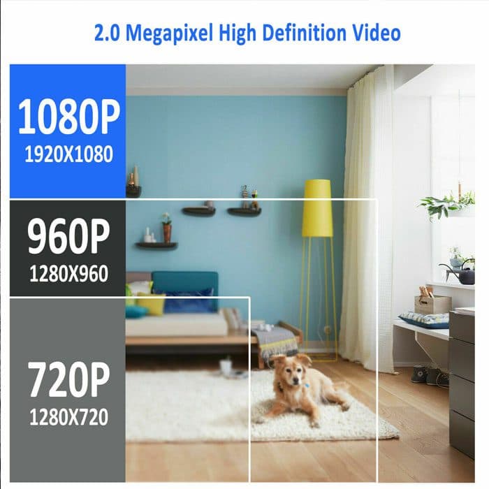 پک IP وایرلس 1080P دید در شب رنگی Warmlight — تصویر ۵