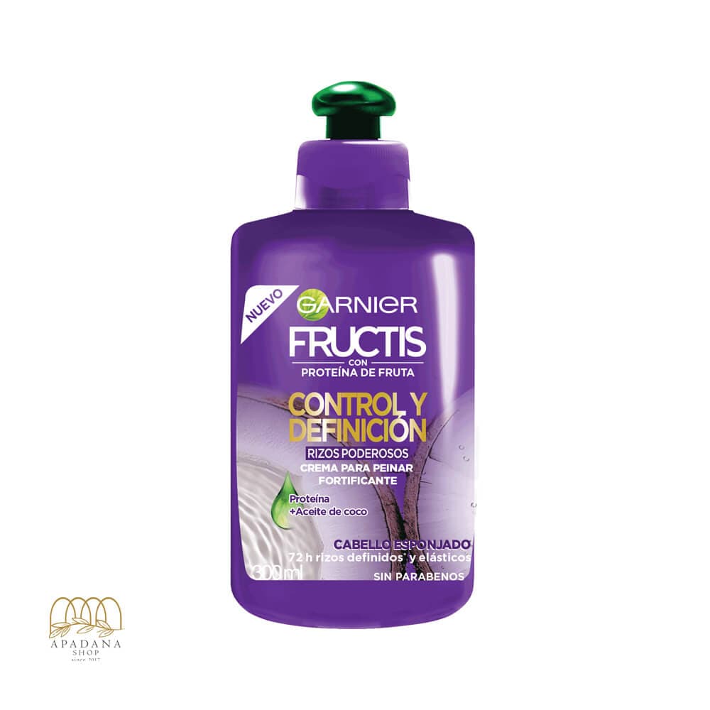 کرم تقویت موهای فر گارنیه مدل Fructis control y definicion حجم 300 میل