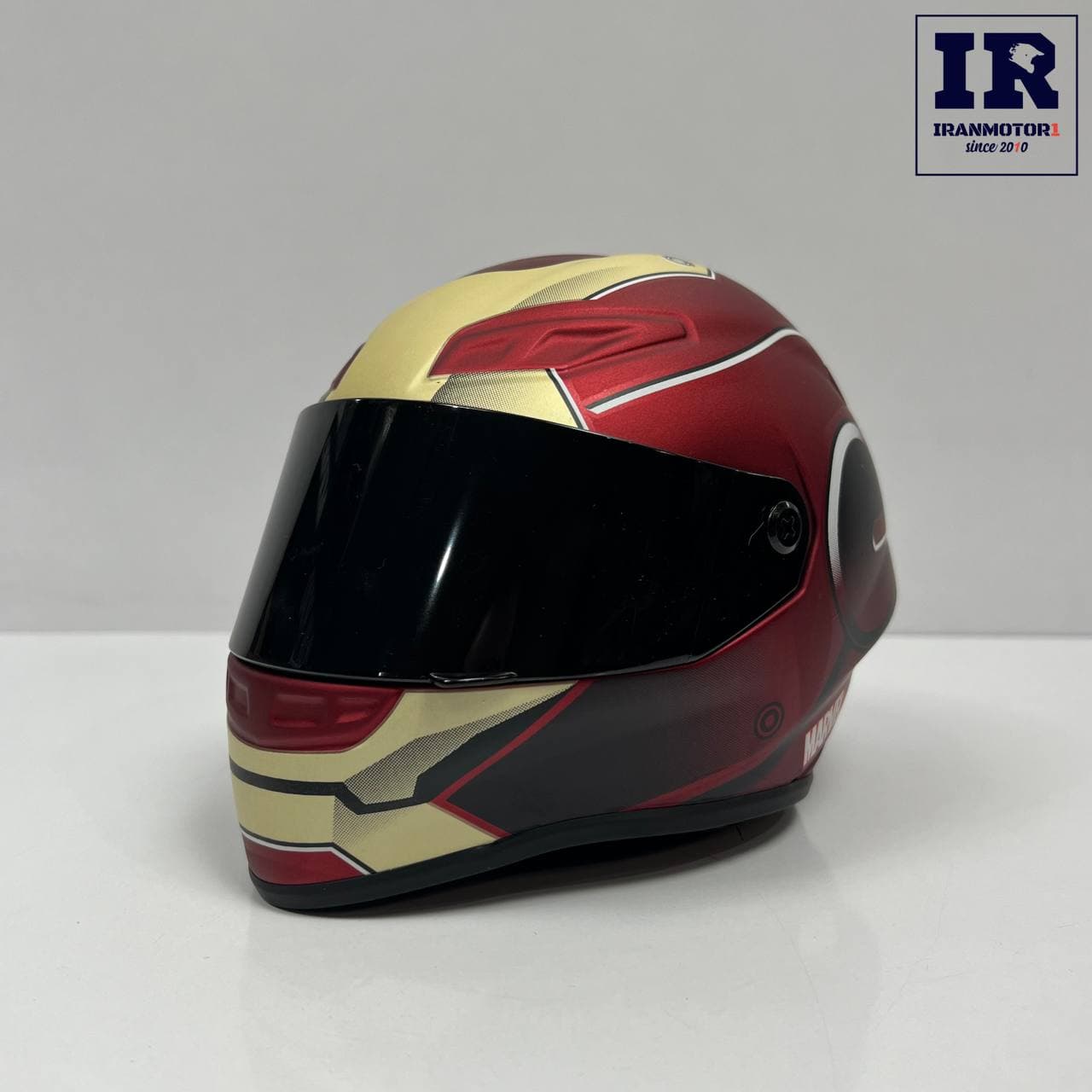 ماکت کلاه کاسکت طرح iron man قرمز — تصویر ۵