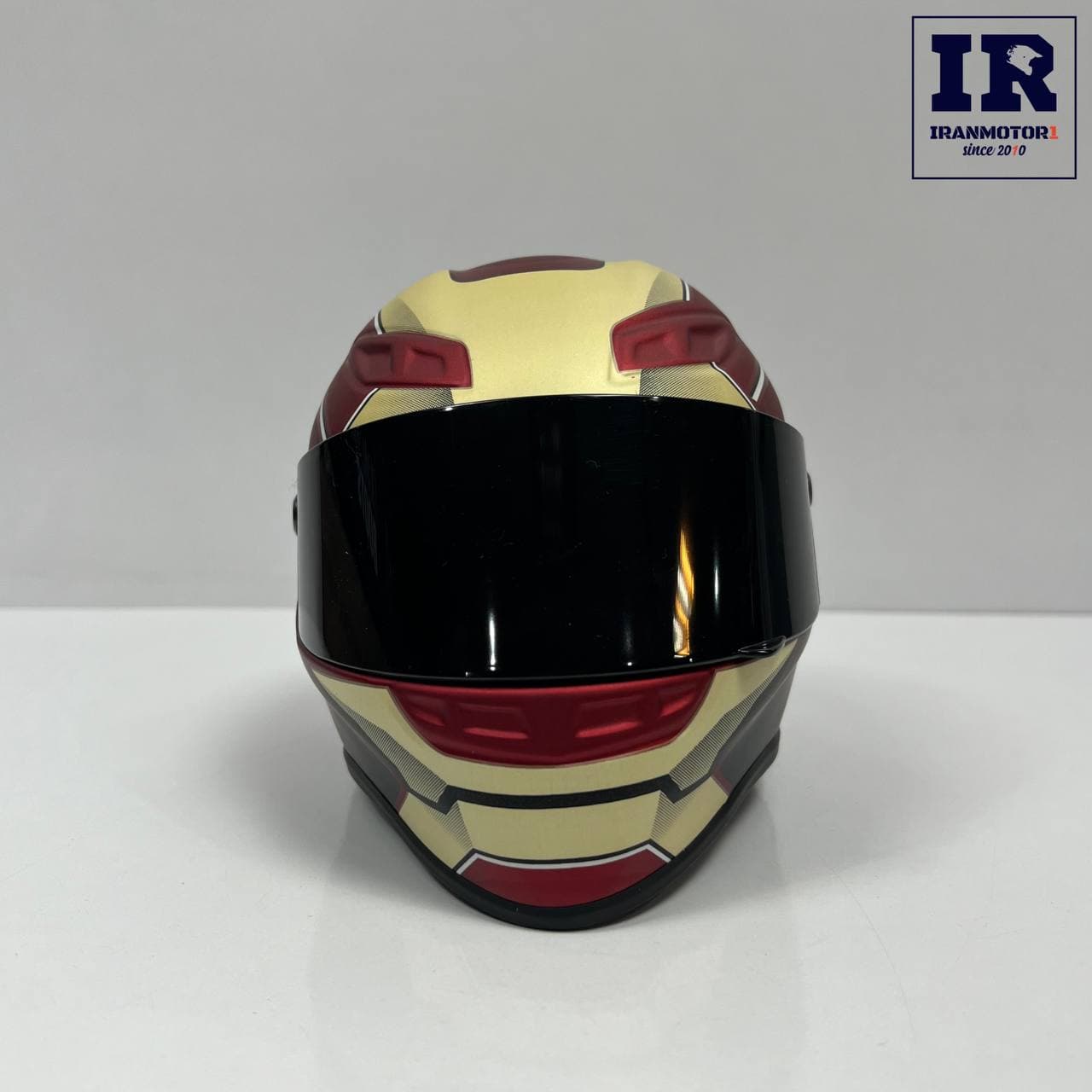 ماکت کلاه کاسکت طرح iron man قرمز — تصویر ۴