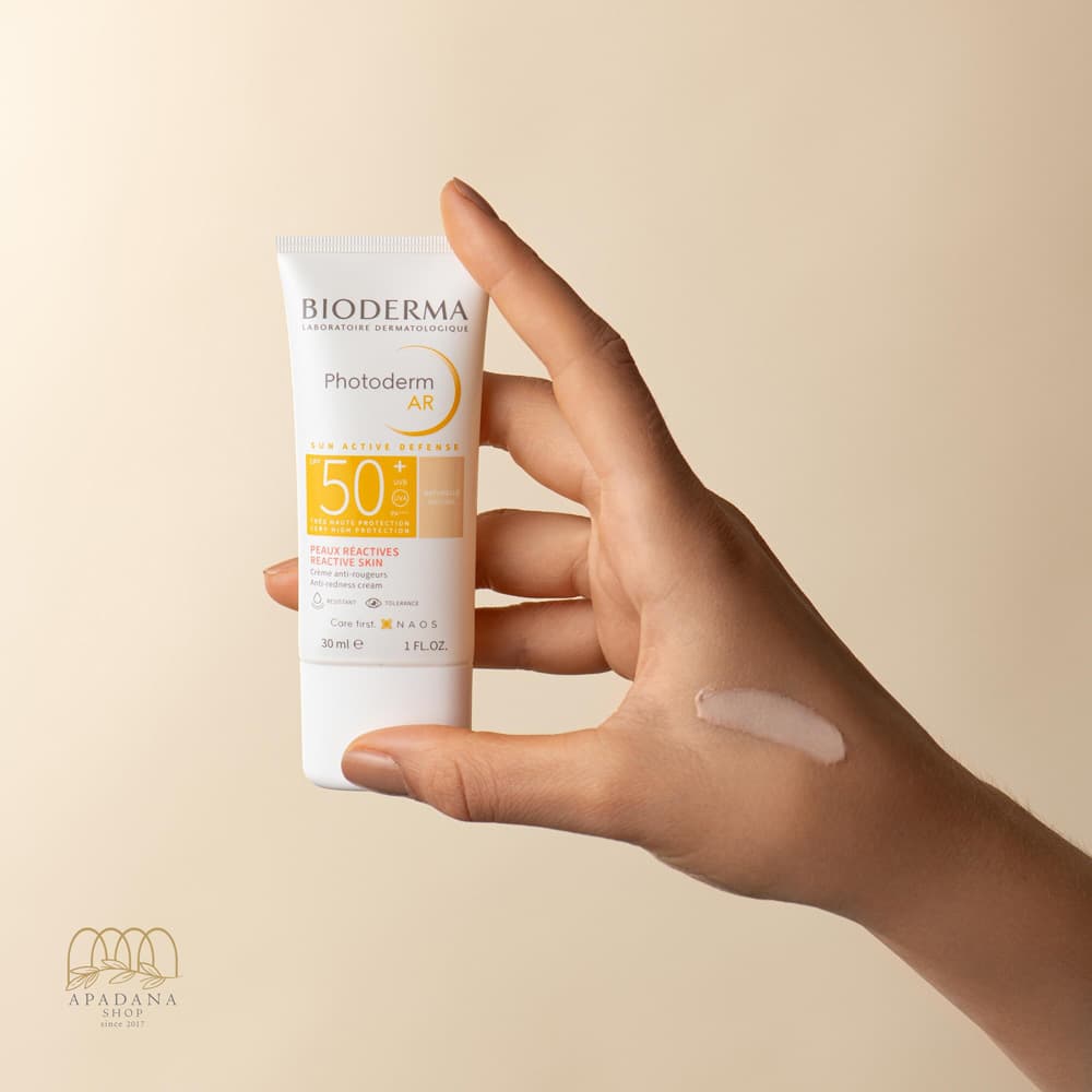 ضد آفتاب رنگی بایودرما مدل Photoderm AR SPF +50 مخصوص پوست ‌های حساس و مستعد قرمزی — تصویر ۳
