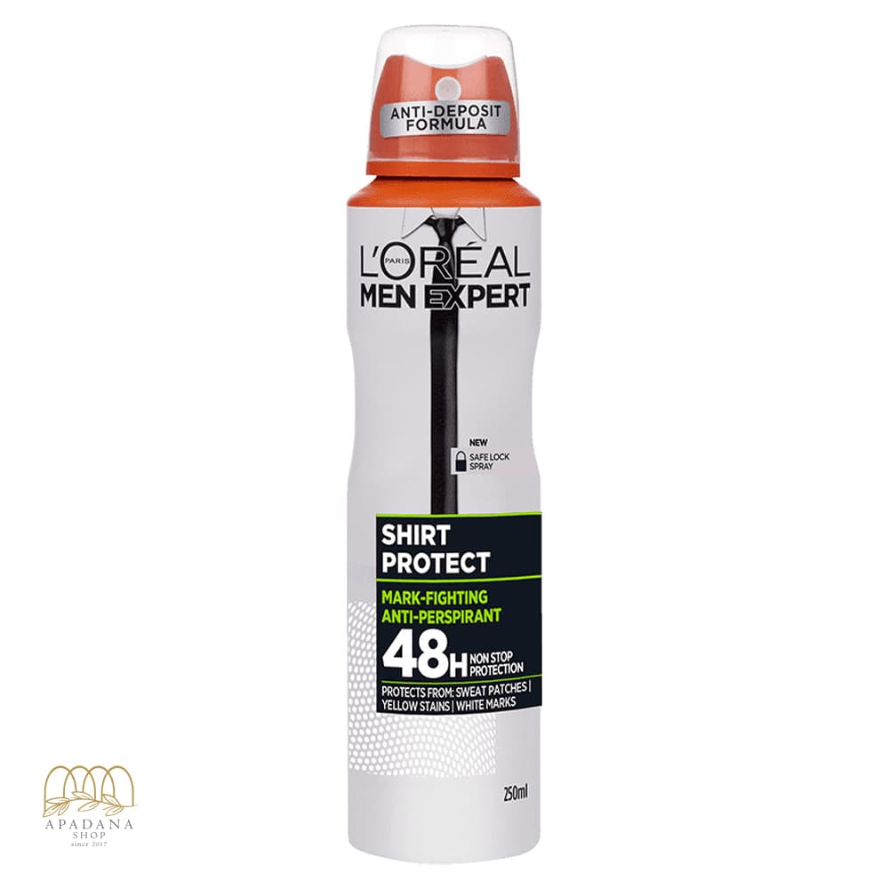 اسپری ضد تعریق مردانه لورال سری Men Expert مدل Shirt Protect حجم 250 میل