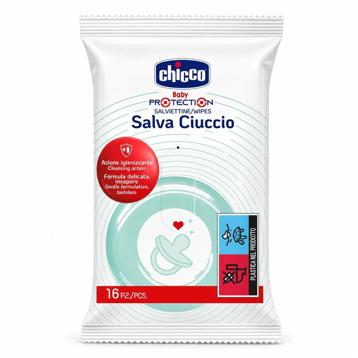 دستمال استریل سریع چیکو Chicco بدون نیاز به آبکشی بسته 16 عددی
