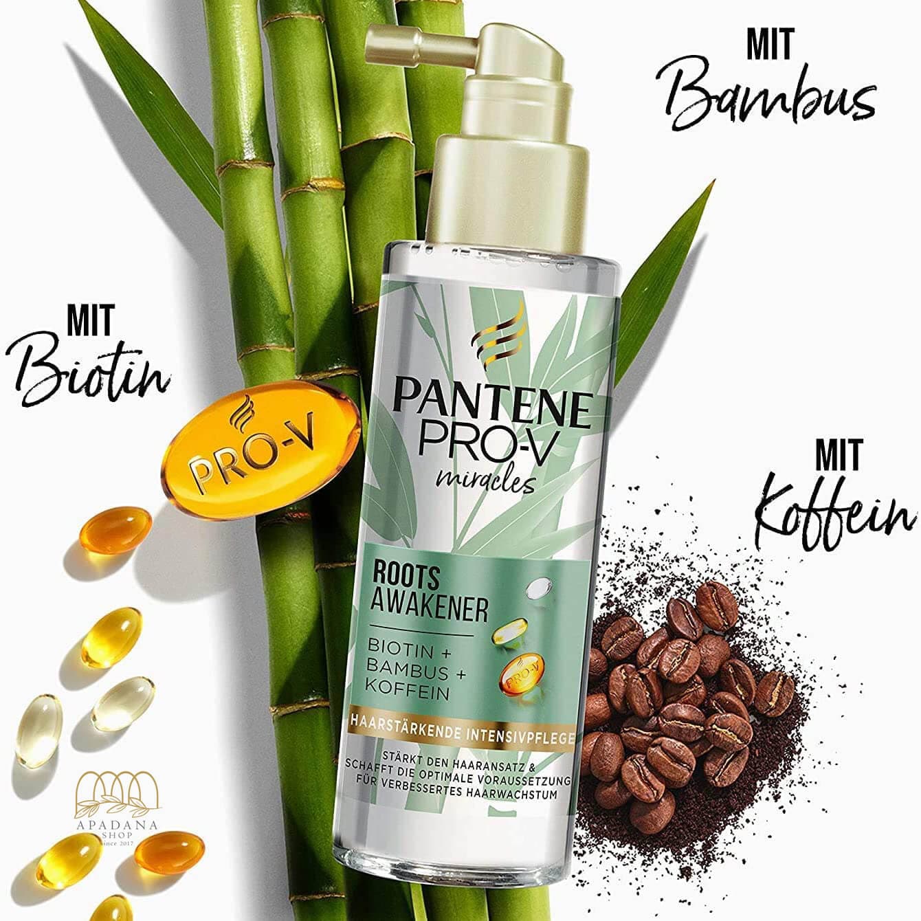 سرم موی تقویت کننده پنتن مدل بیوتین و بامبو Roots Awakener حجم 100 میل — تصویر ۲