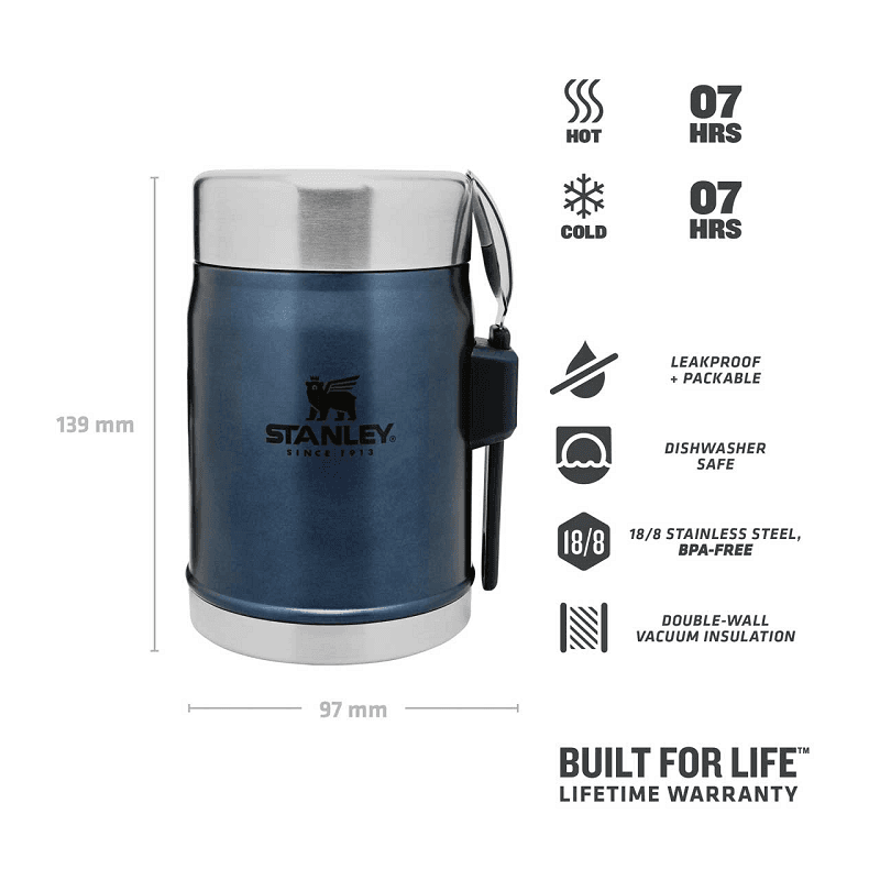 فلاسک غذا Stanley مدل Classic قاشق دار ظرفیت 400 میلی لیتر — تصویر ۳