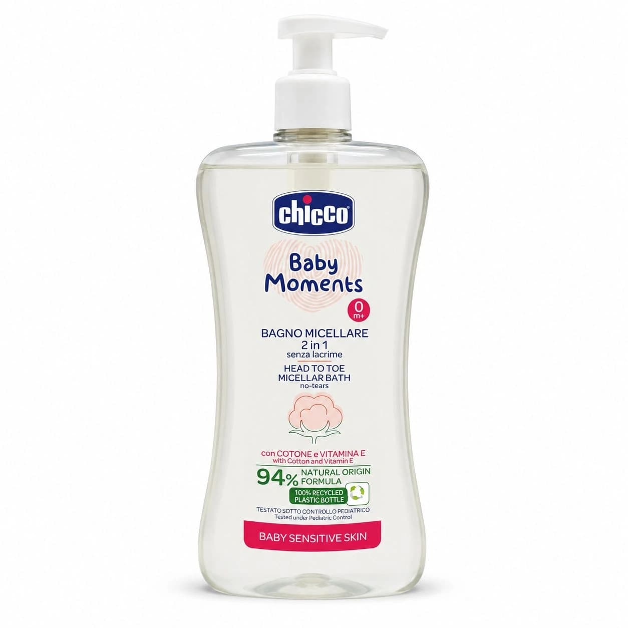 شامپو سر و بدن نوزاد و کودک میسلار چیکو Chicco حجم 500 میل