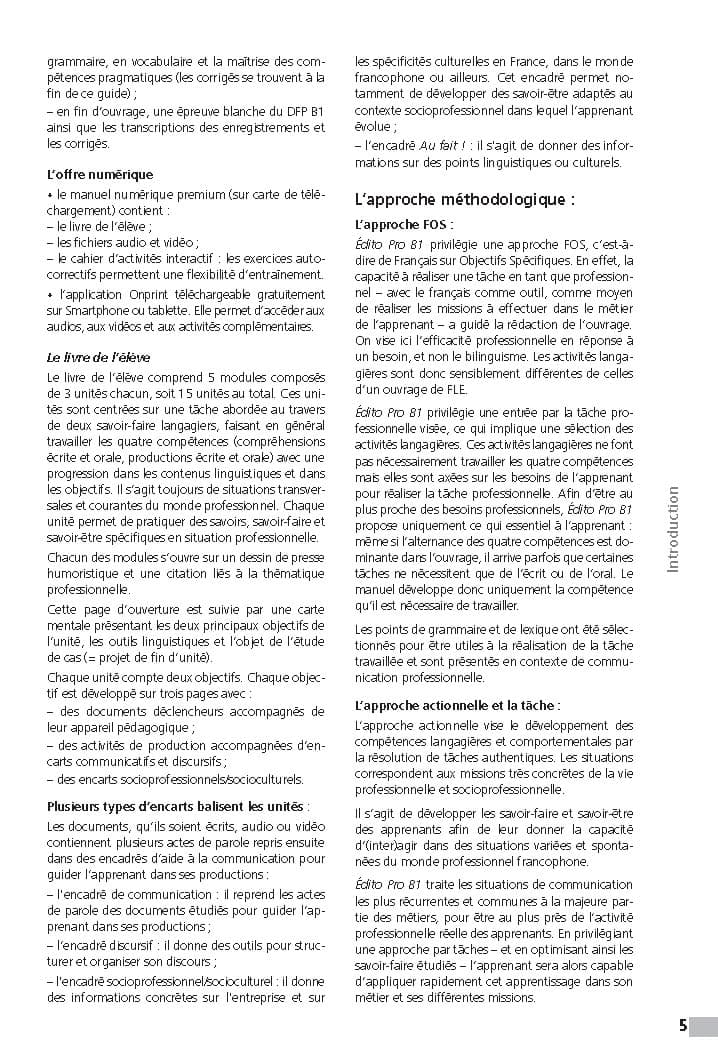 کتاب Edito Pro B1 – Guide pédagogique — تصویر ۵