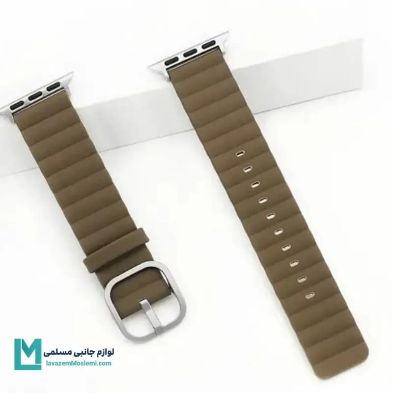 بند اپل واچ چرم کره ای کد W1179 | لوازم جانبی مسلمی — تصویر ۴