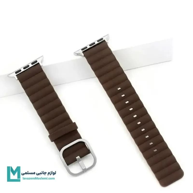 بند اپل واچ چرم کره ای کد W1179 | لوازم جانبی مسلمی — تصویر ۳
