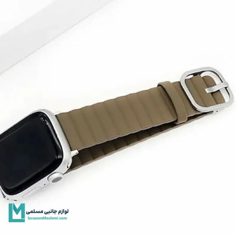 بند اپل واچ چرم کره ای کد W1179 | لوازم جانبی مسلمی