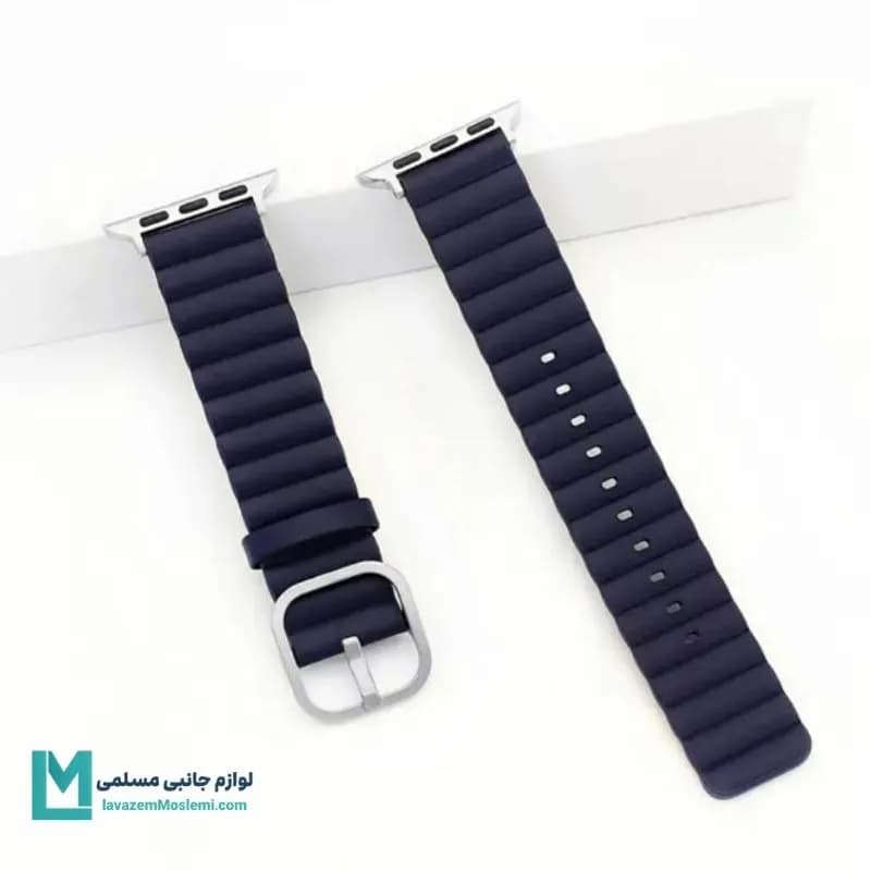 بند اپل واچ چرم کره ای کد W1179 | لوازم جانبی مسلمی — تصویر ۲