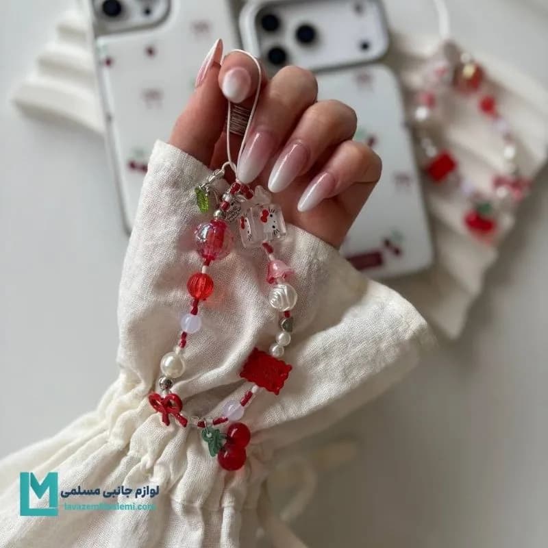 قاب گوشی دخترانه آلبالو پاپیون قرمز کد C3547 | لوازم جانبی مسلمی — تصویر ۲