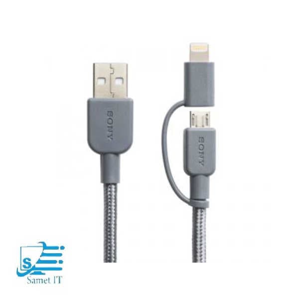 کابل تبدیل USB به microUSB / لایتنینگ سونی مدل CP-ABLP150 طول 1.5 متر