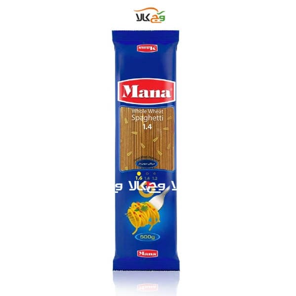 اسپاگتی سبوس‌دار دیابتی مانا 1.4 میلی متری مانا – 500 گرمی