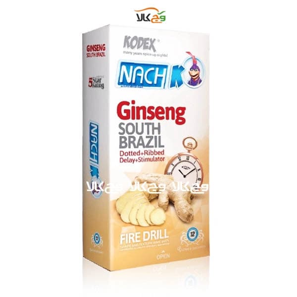 کاندوم کدکس تاخیری و محرک ginseng جینسینگ – 12 عددی