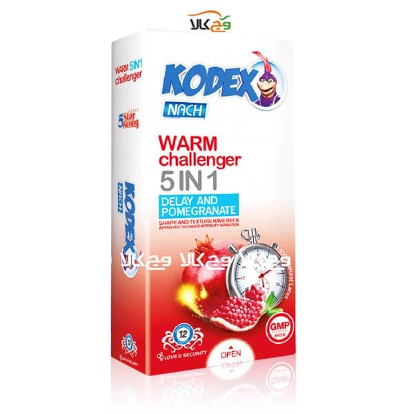 کاندوم کدکس warm challenger 5 in 1 تاخیری – 12 عددی