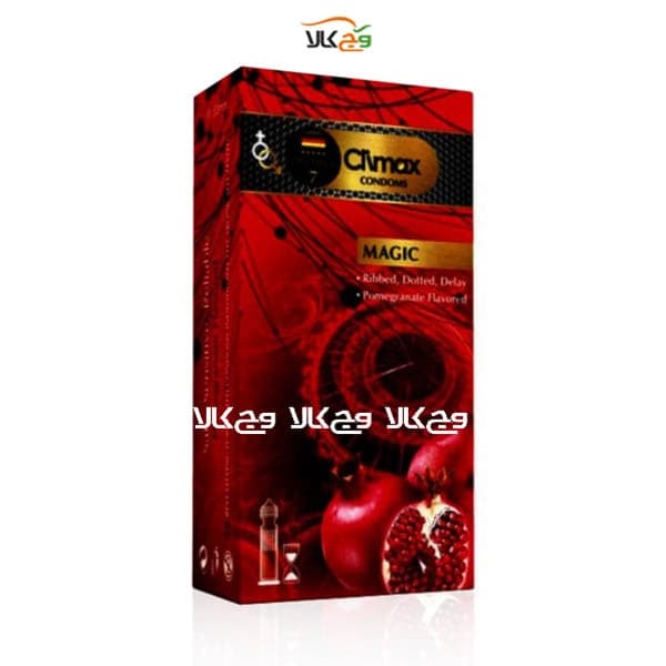 کاندوم تاخیری شیاردار تاخیری اناری MAGIC کلایمکس – 12 عددی