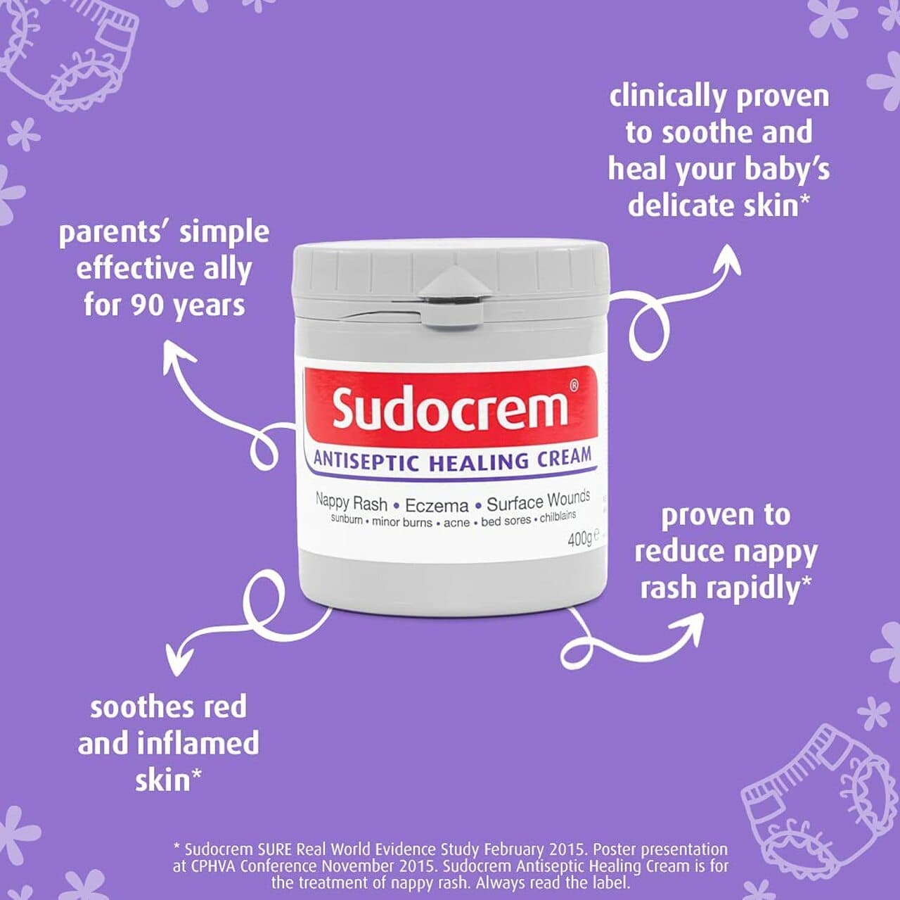 کرم چند منظوره ترمیم کننده و ضد سوختگی سودوکرم Sudocrem Antiseptic Healing وزن 60 گرم — تصویر ۳