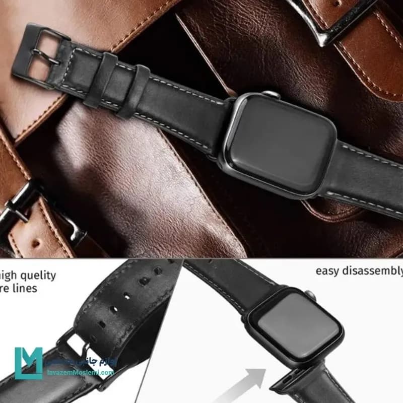 بند اپل واچ چرم مات کد W1175 | لوازم جانبی مسلمی — تصویر ۷
