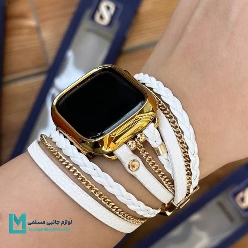 بند اپل واچ هرمس بوهمیا زنجیردار کد W1169 | لوازم جانبی مسلمی — تصویر ۸