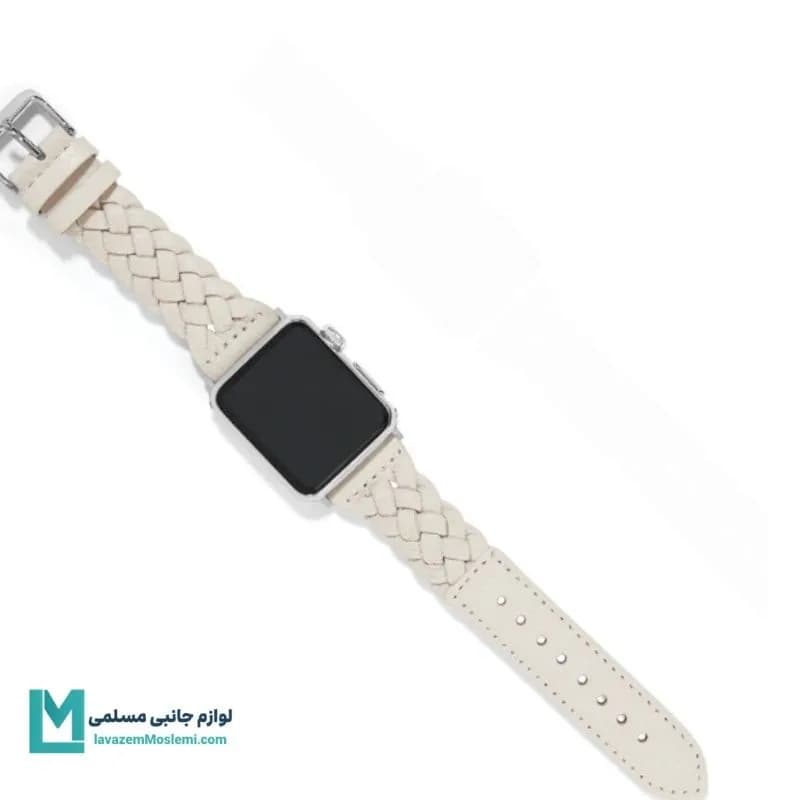 بند اپل واچ چرم حصیری کد W1166 | لوازم جانبی مسلمی — تصویر ۴