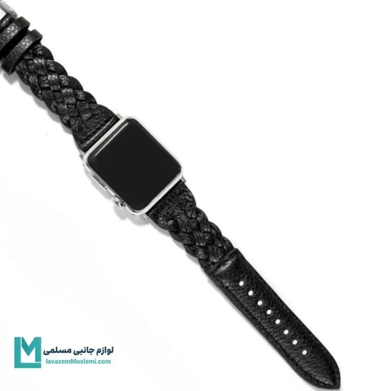 بند اپل واچ چرم حصیری کد W1166 | لوازم جانبی مسلمی — تصویر ۲