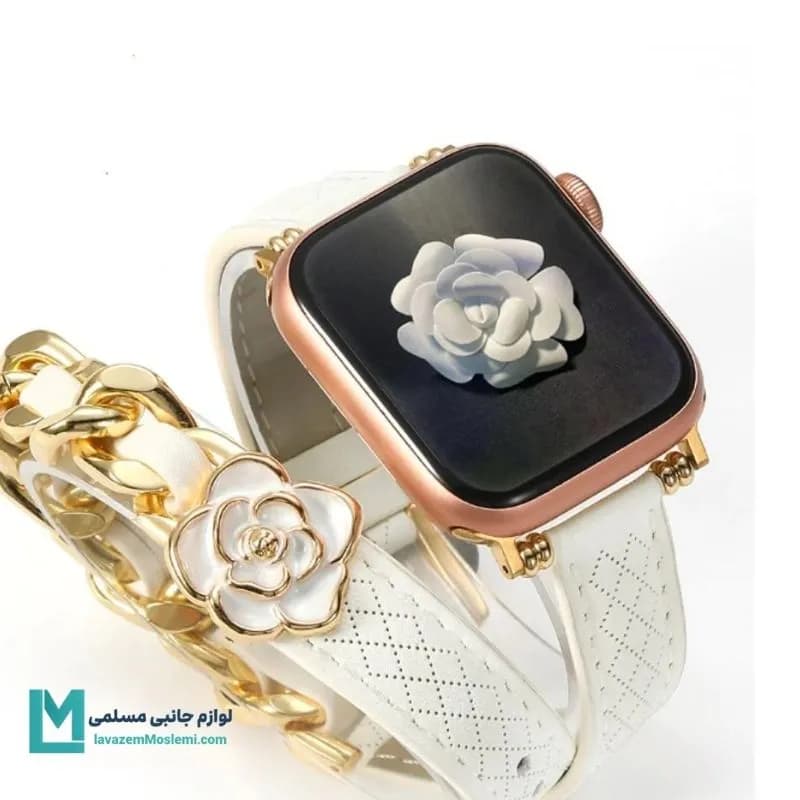 بند اپل واچ چرم هرمس شنل ون کلیف کد W1163 | لوازم جانبی مسلمی — تصویر ۲