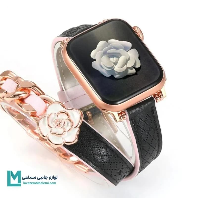 بند اپل واچ چرم هرمس شنل ون کلیف کد W1163 | لوازم جانبی مسلمی — تصویر ۳