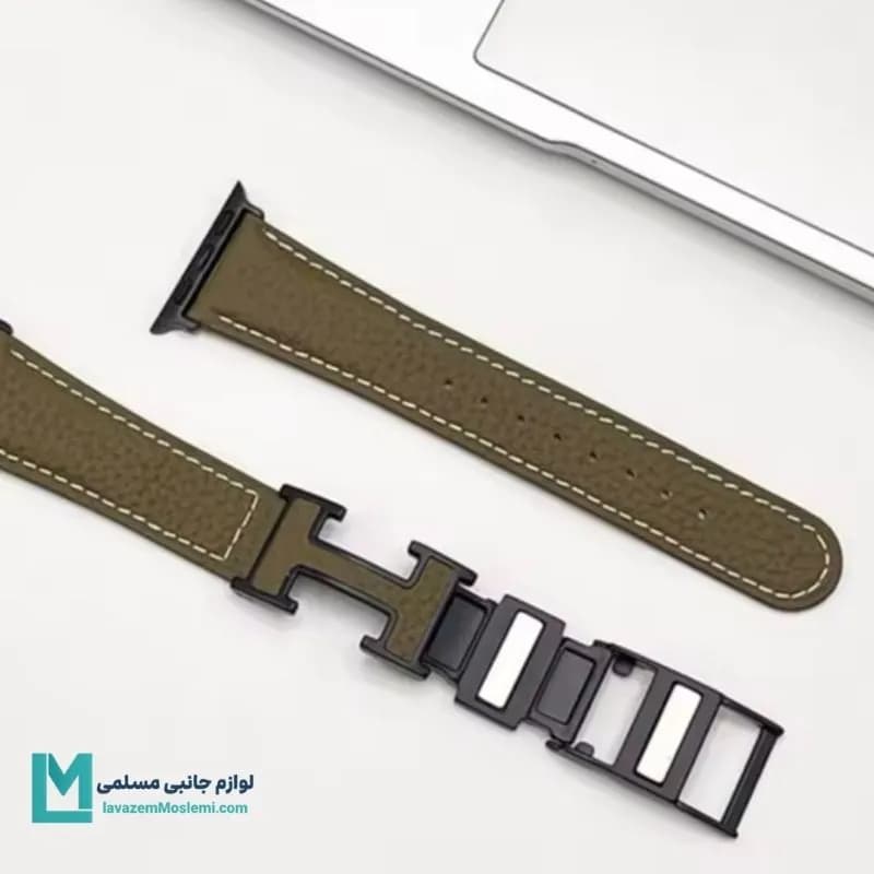 بند اپل واچ چرم هرمس 2024 کد W1161 | لوازم جانبی مسلمی — تصویر ۵
